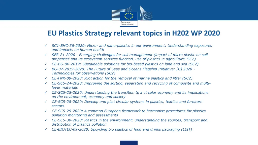 eu plastics strategy relevant topics in h202