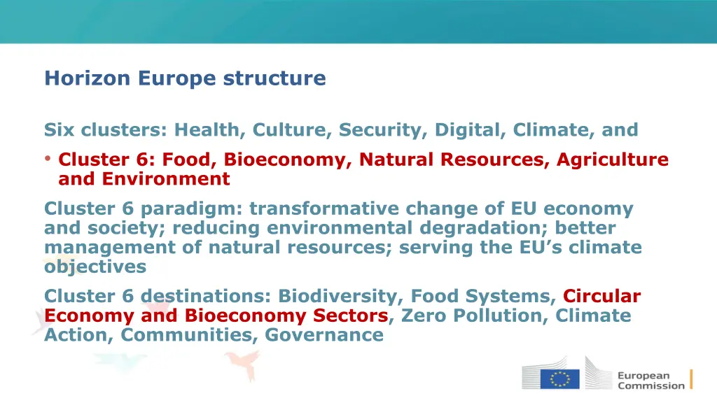 horizon europe structure