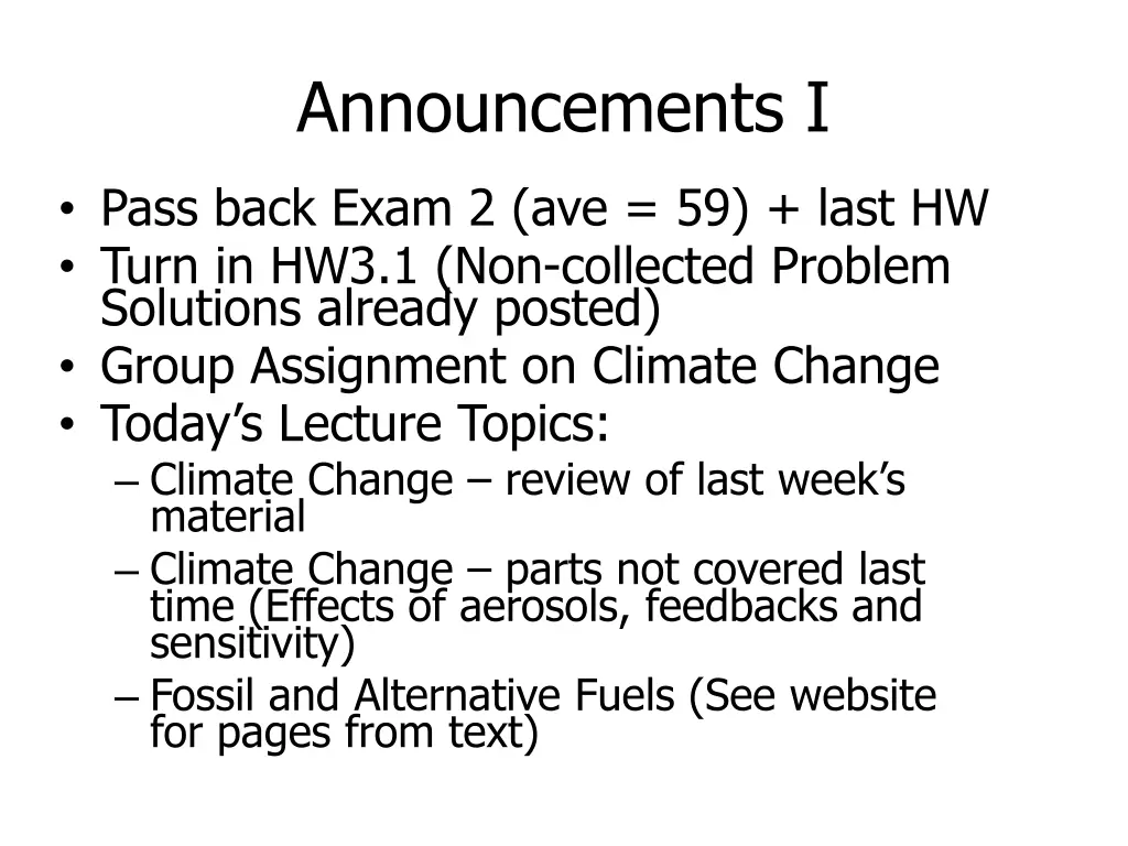 announcements i