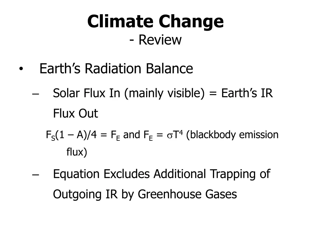 climate change review