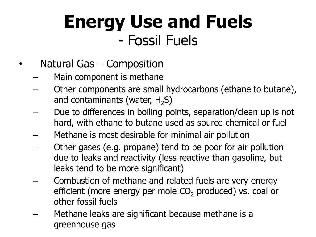 energy use and fuels fossil fuels 1