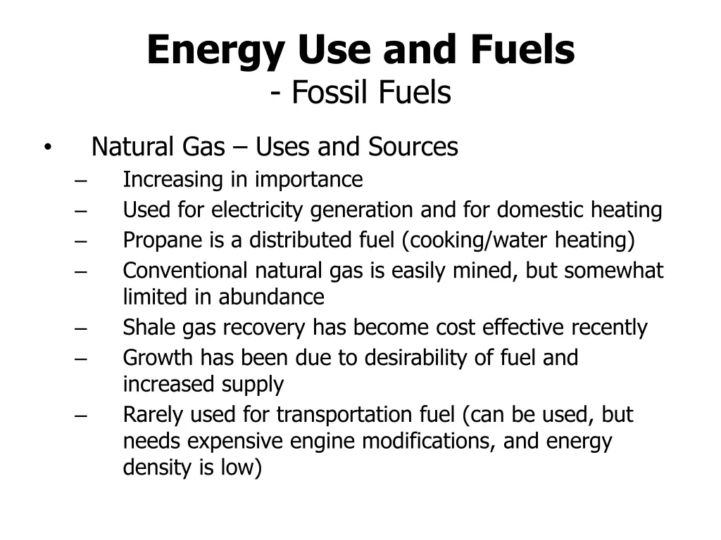 energy use and fuels fossil fuels 2