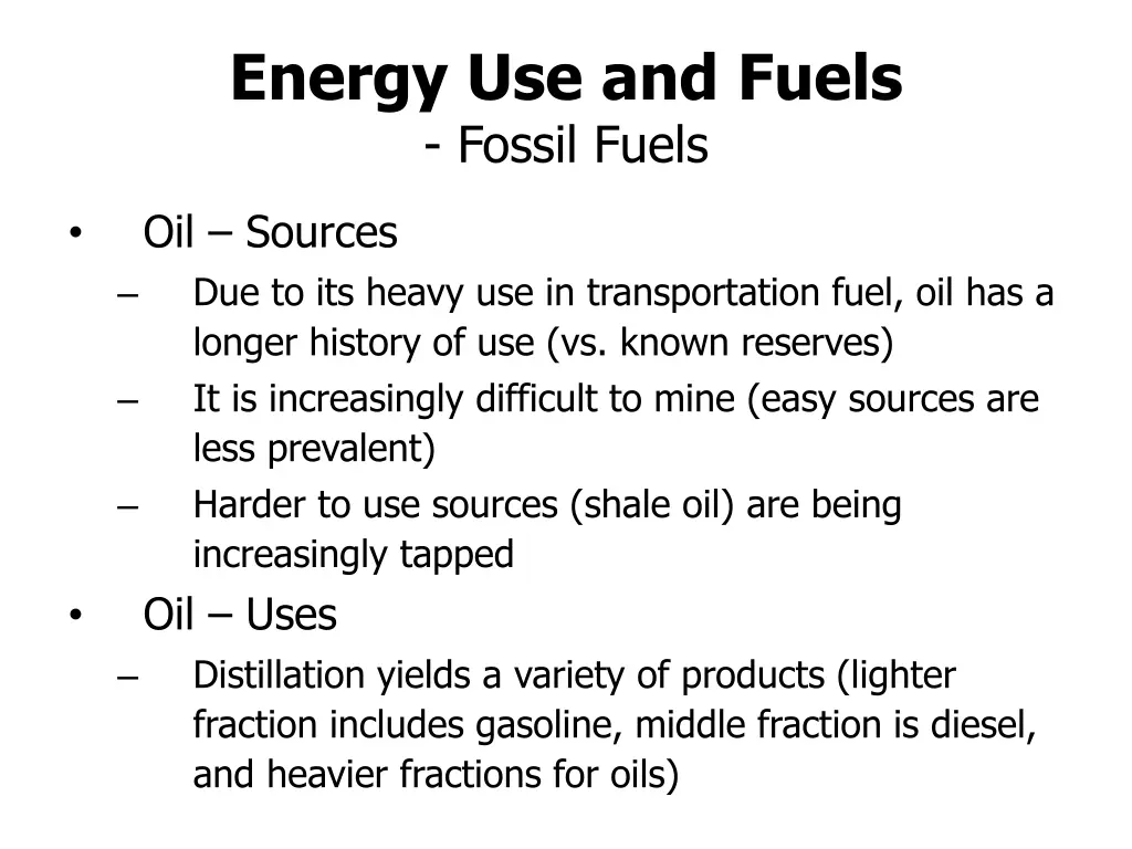 energy use and fuels fossil fuels 3