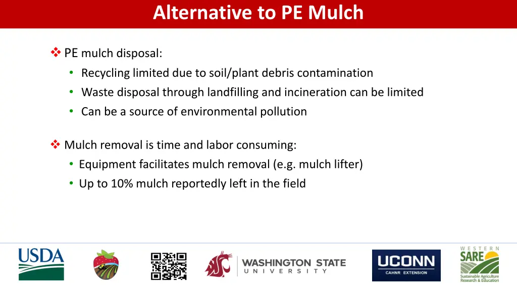 alternative to pe mulch