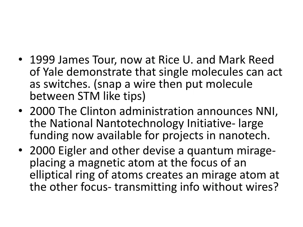 1999 james tour now at rice u and mark reed