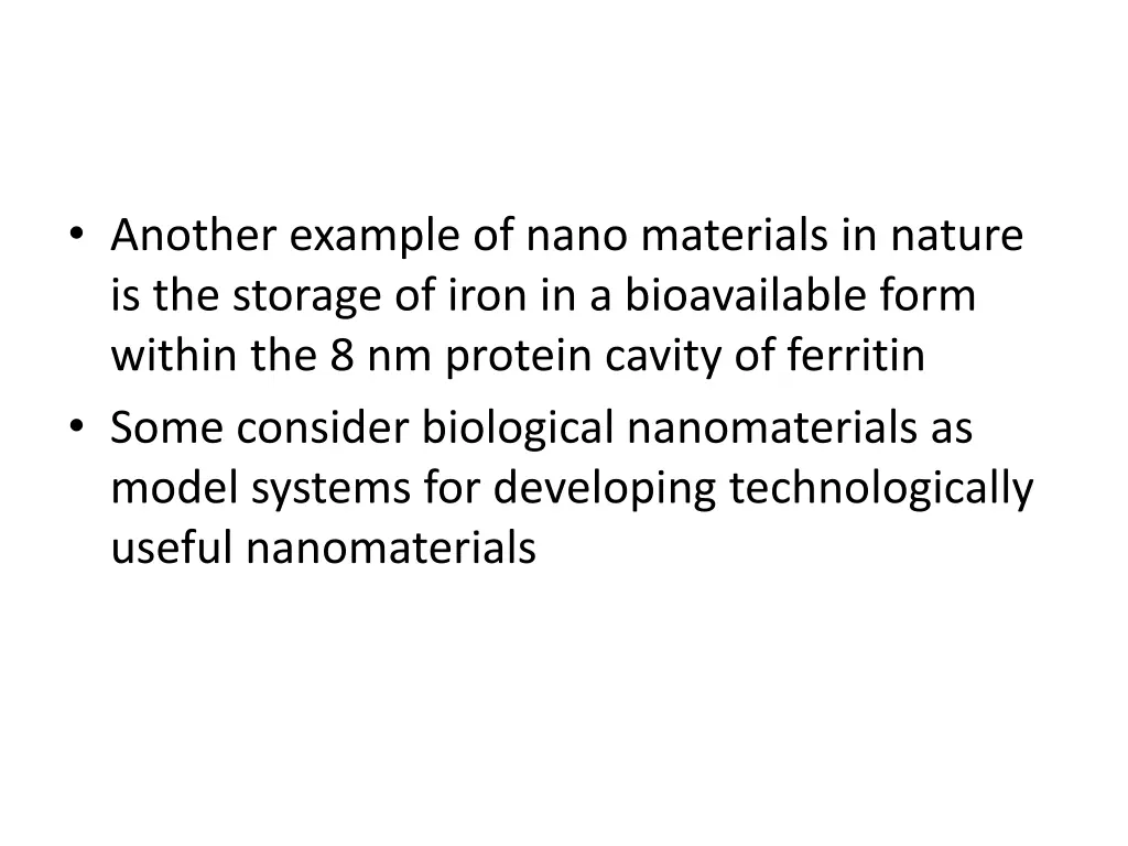 another example of nano materials in nature