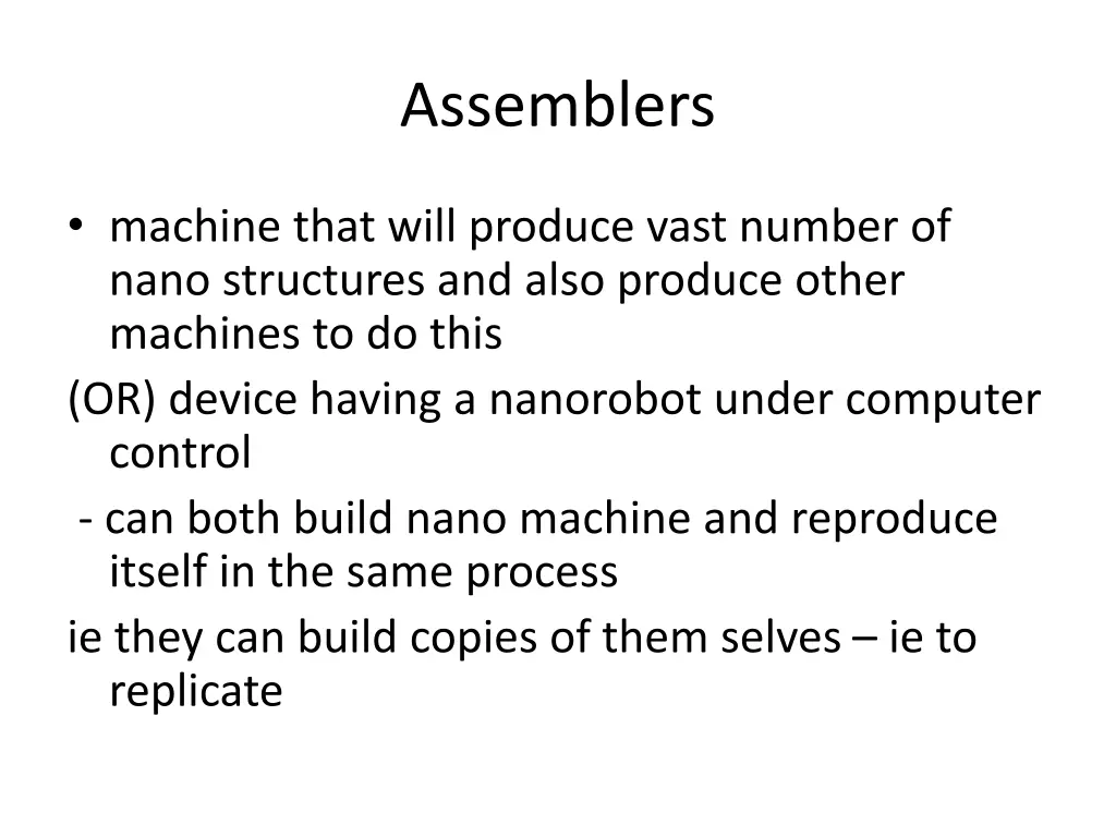 assemblers