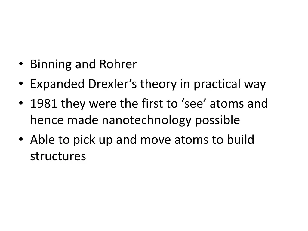 binning and rohrer expanded drexler s theory