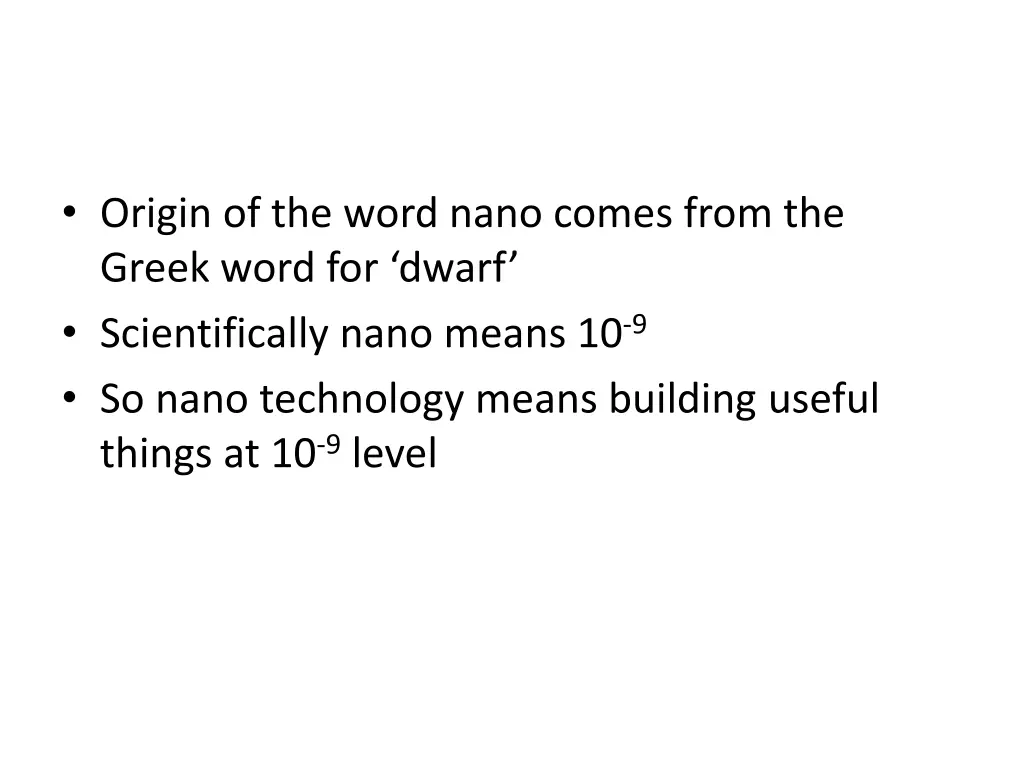 origin of the word nano comes from the greek word