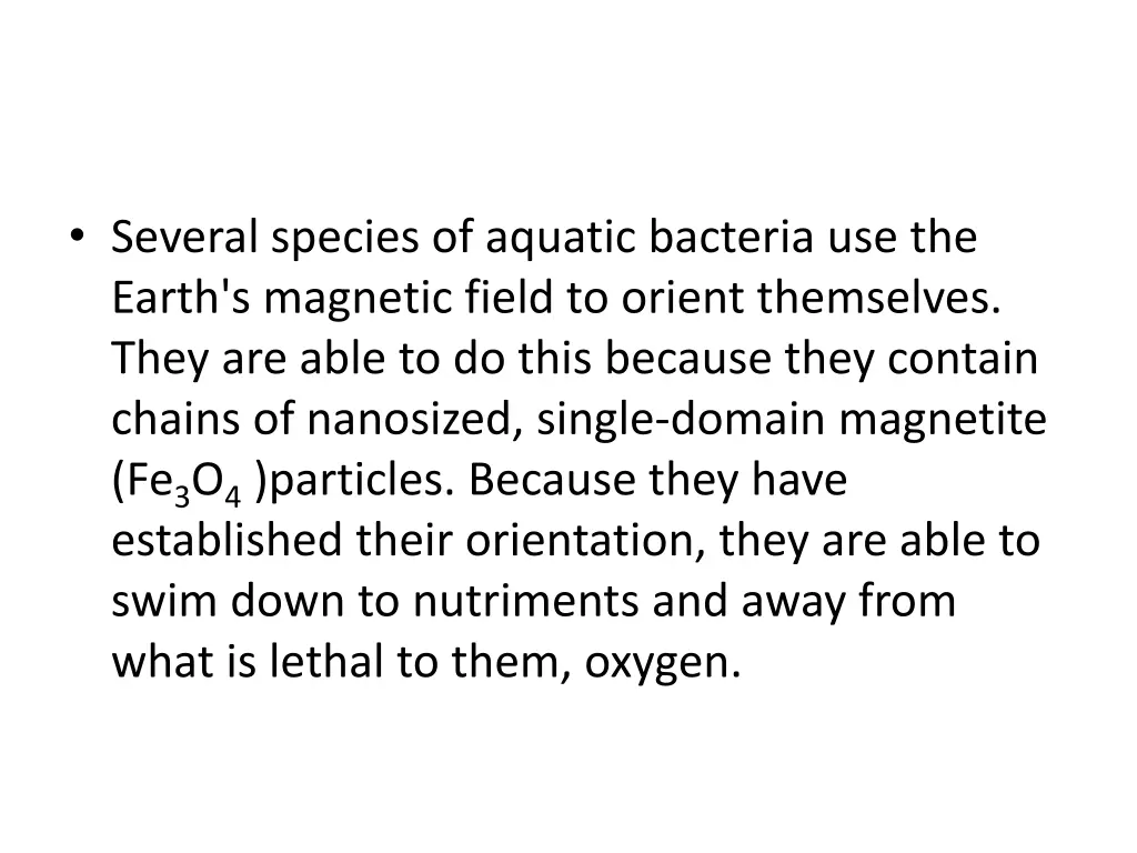 several species of aquatic bacteria use the earth
