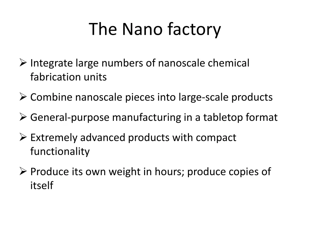 the nano factory