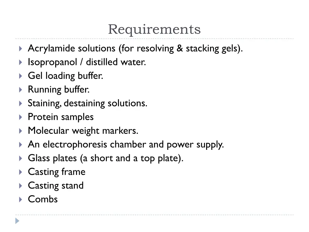 requirements 1