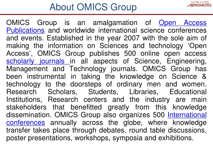 about omics group