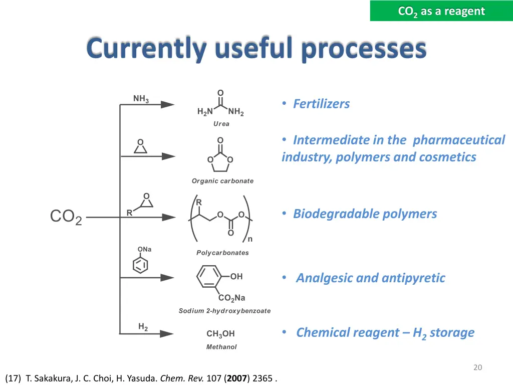 co 2 as a reagent 1