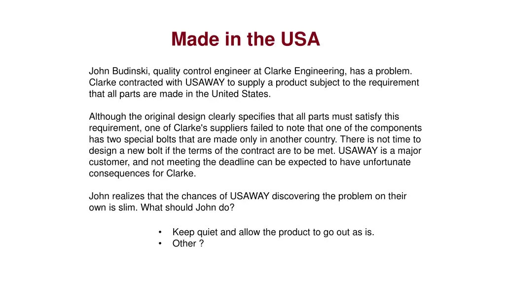 made in the usa