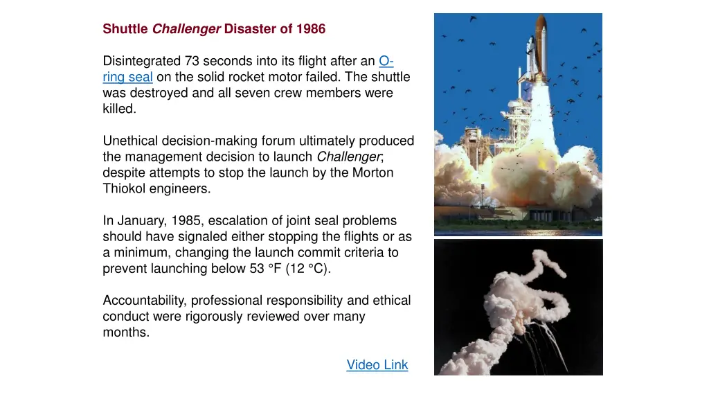 shuttle challenger disaster of 1986