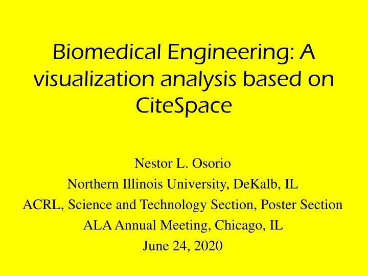 biomedical engineering a visualization analysis