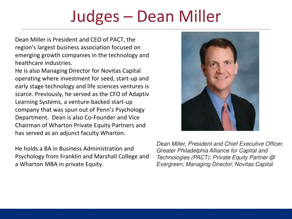 judges dean miller