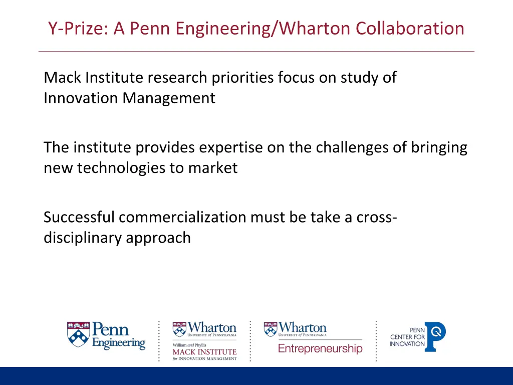y prize a penn engineering wharton collaboration