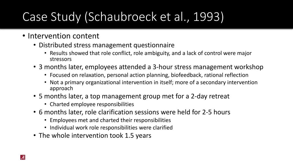 case study schaubroeck et al 1993 1