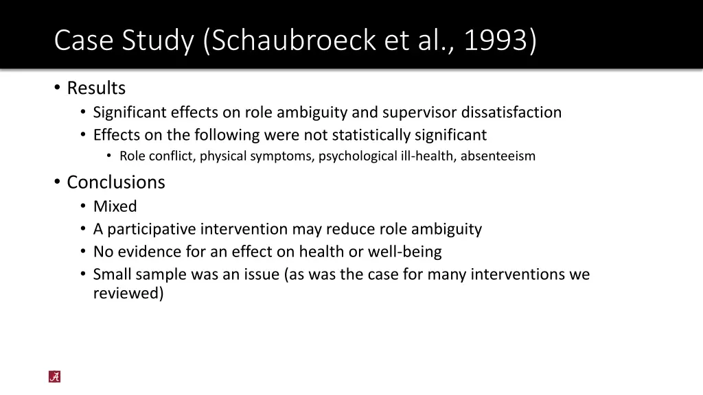 case study schaubroeck et al 1993 3