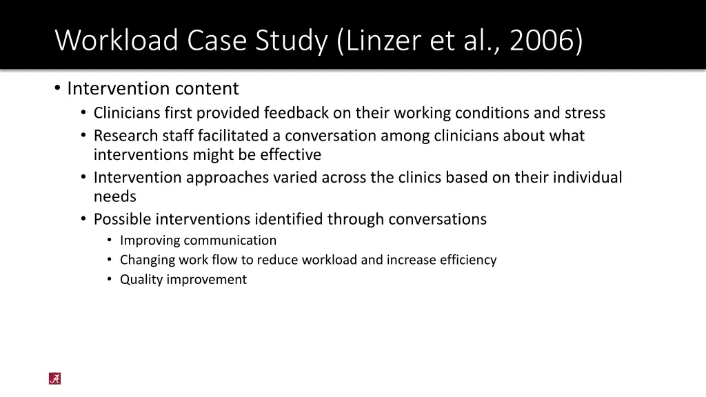 workload case study linzer et al 2006 1