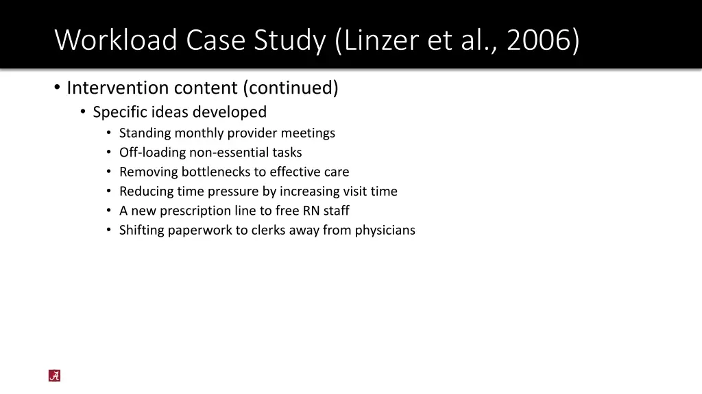 workload case study linzer et al 2006 2