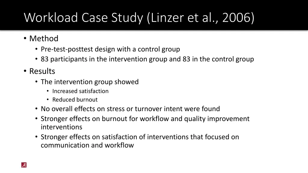 workload case study linzer et al 2006 3