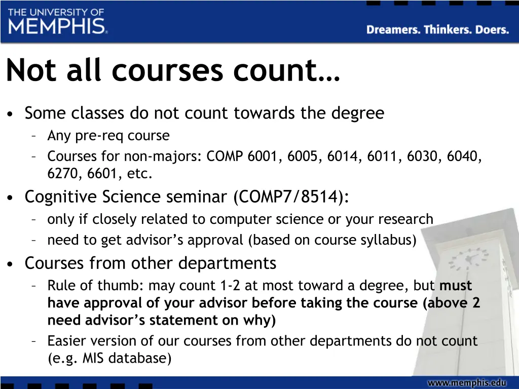 not all courses count
