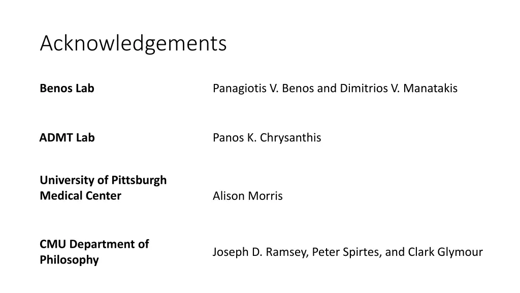 acknowledgements