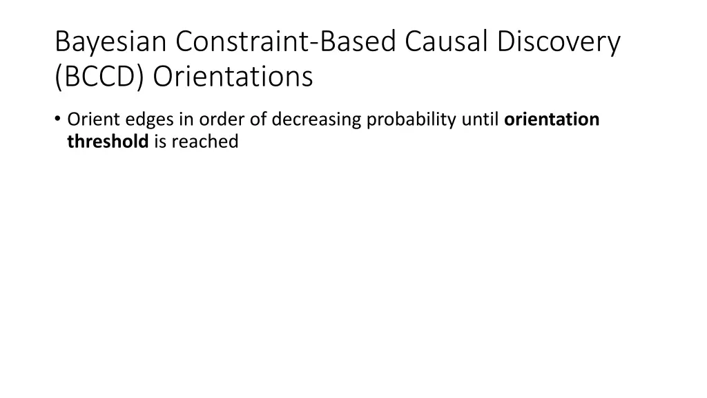 bayesian constraint based causal discovery bccd 1