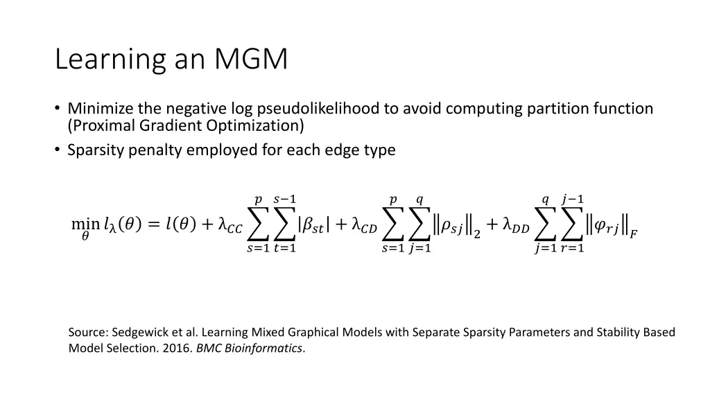 learning an mgm