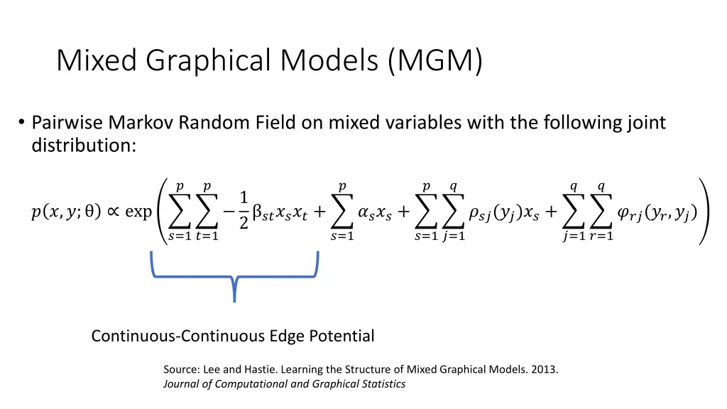 mixed graphical models mgm