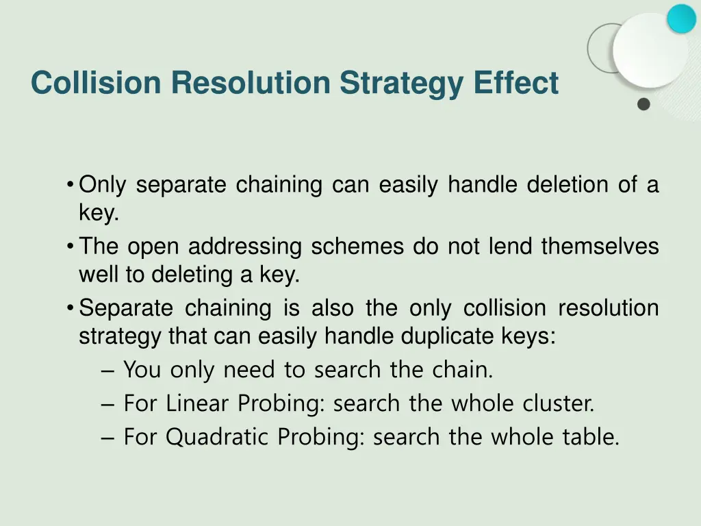 collision resolution strategy effect