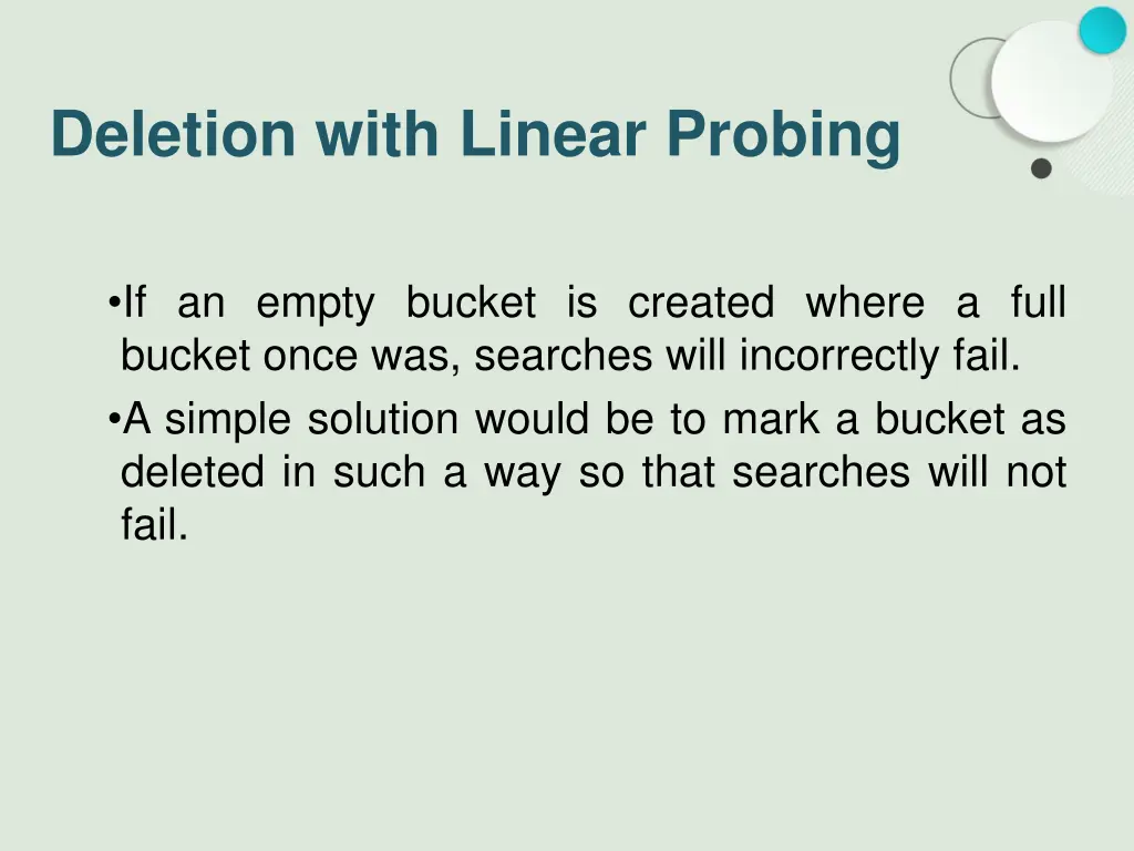 deletion with linear probing