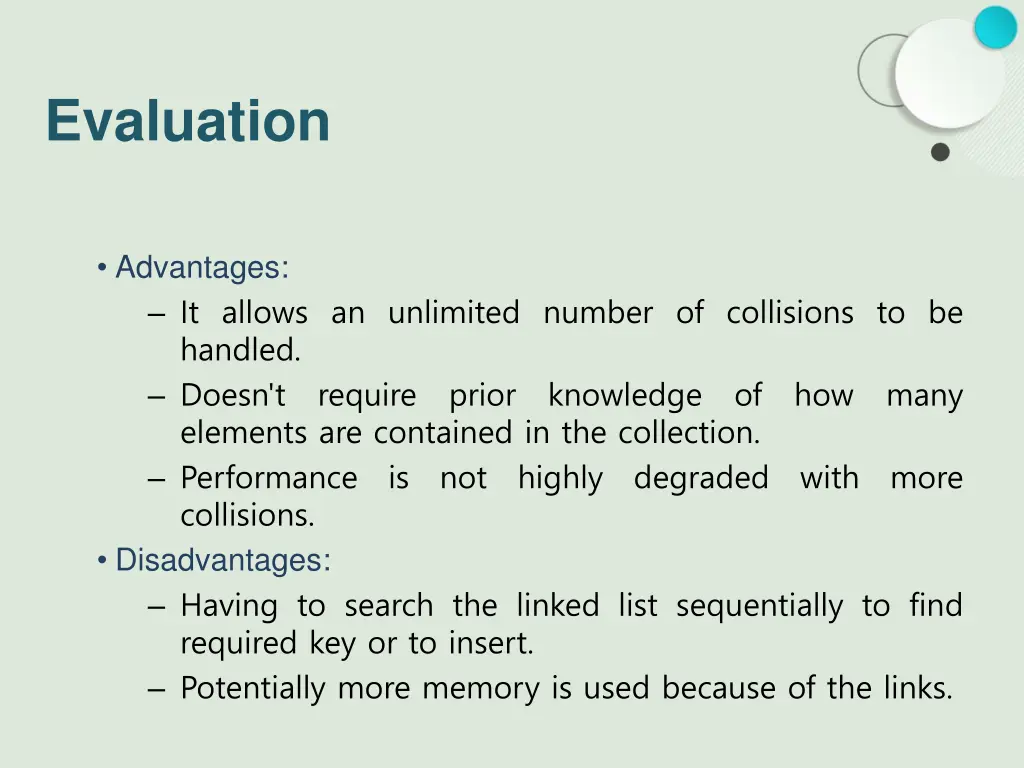 evaluation