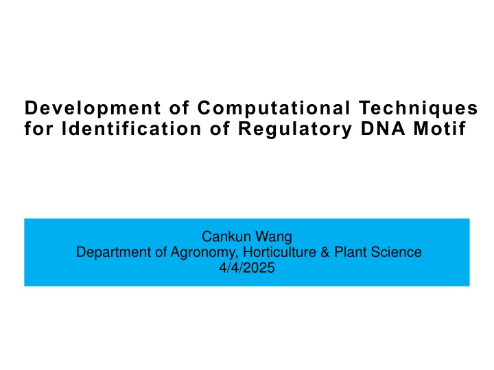 development of computational techniques