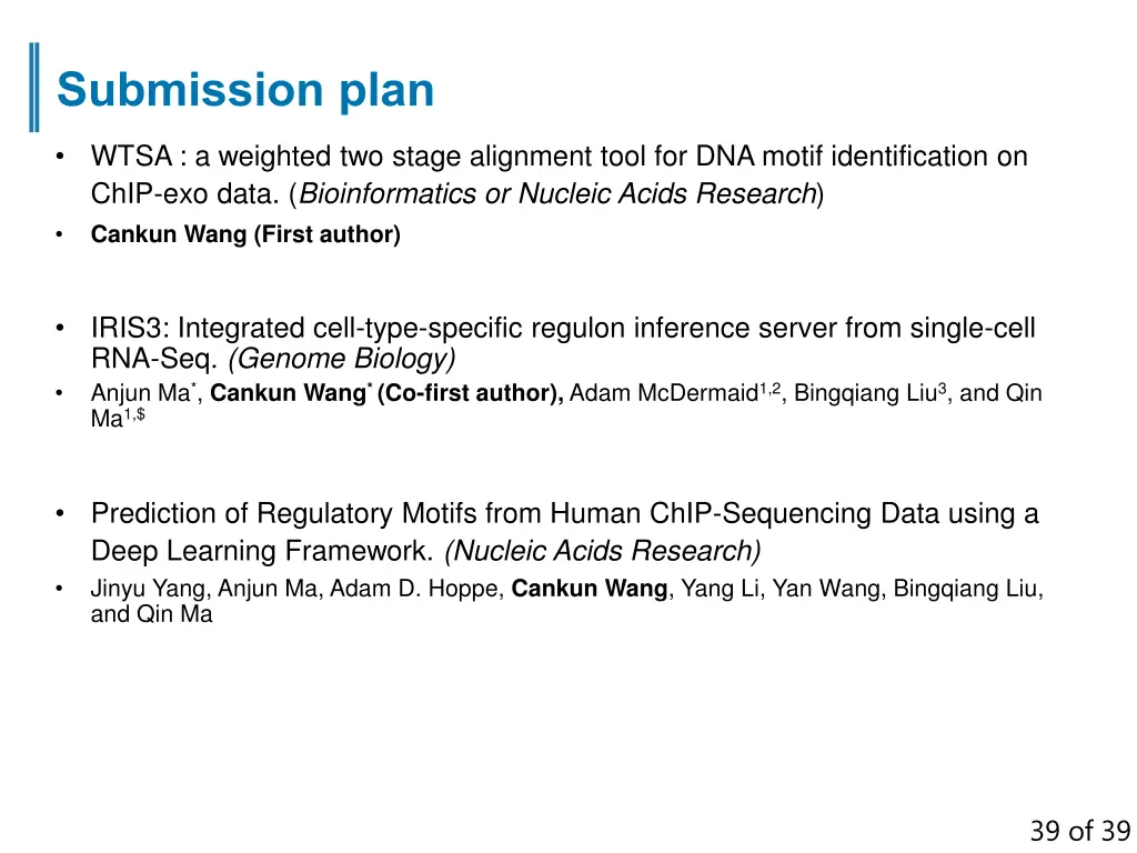 submission plan
