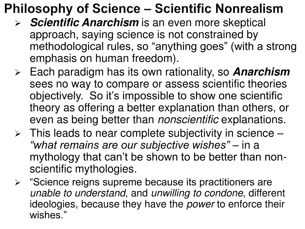 scientific anarchism is an even more skeptical