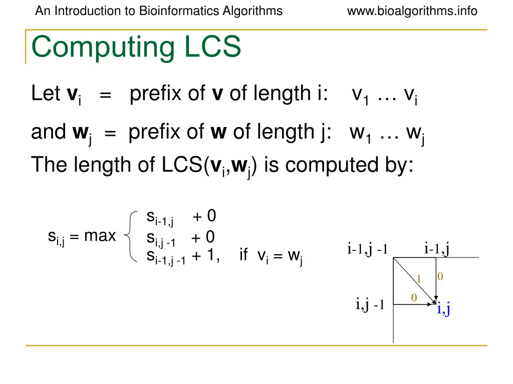 an introduction to bioinformatics algorithms 10