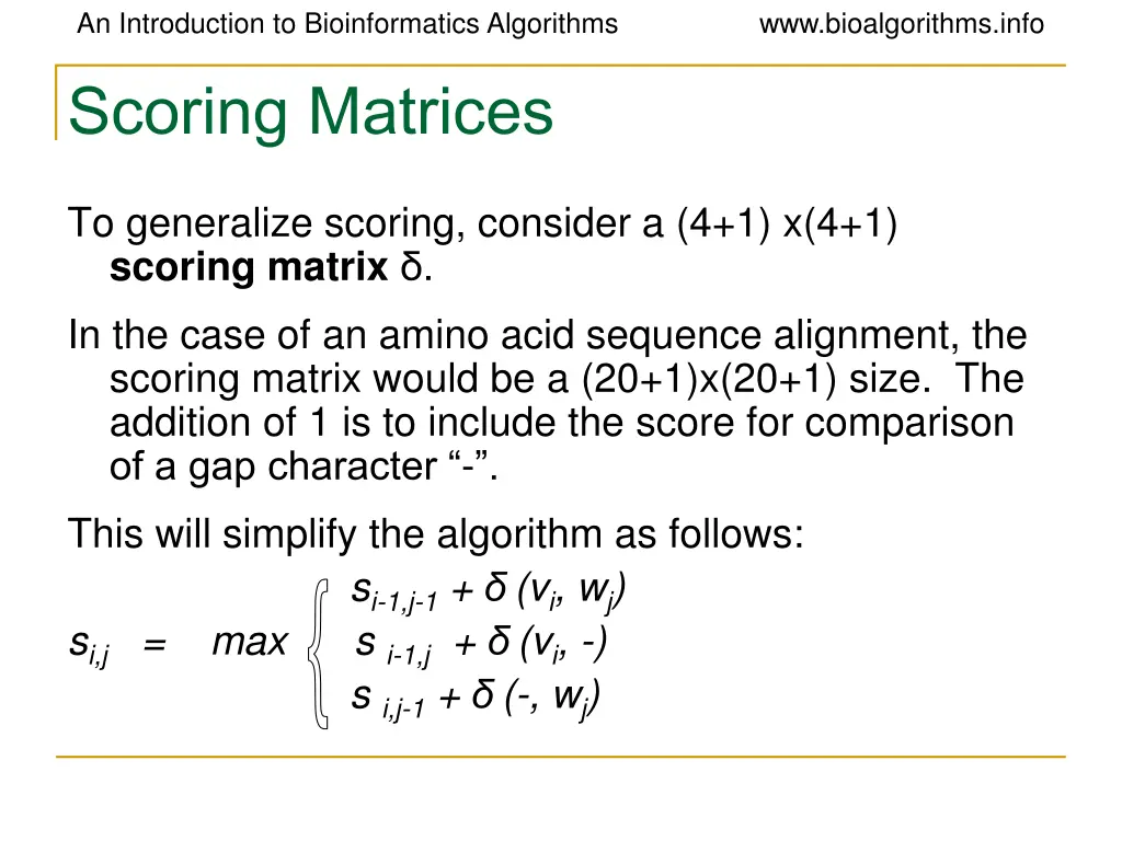 an introduction to bioinformatics algorithms 26
