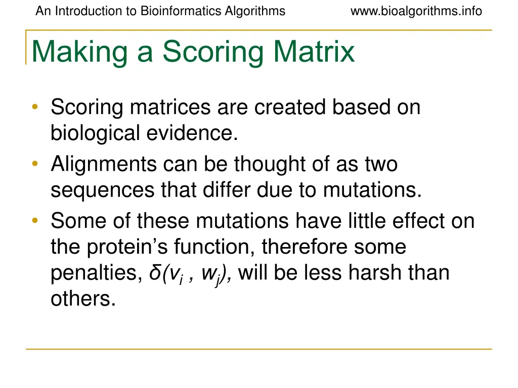 an introduction to bioinformatics algorithms 29