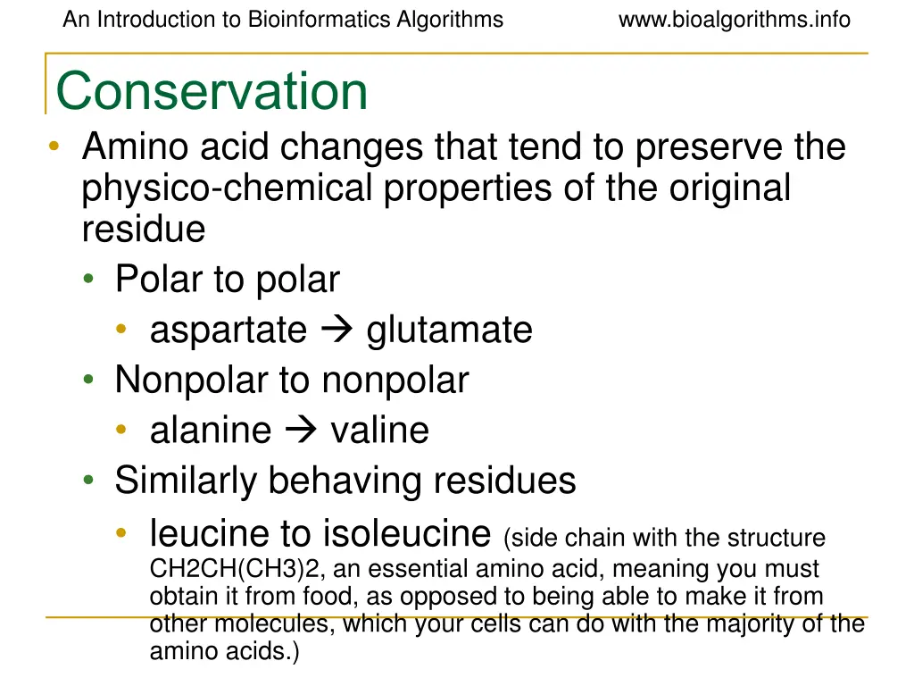 an introduction to bioinformatics algorithms 31