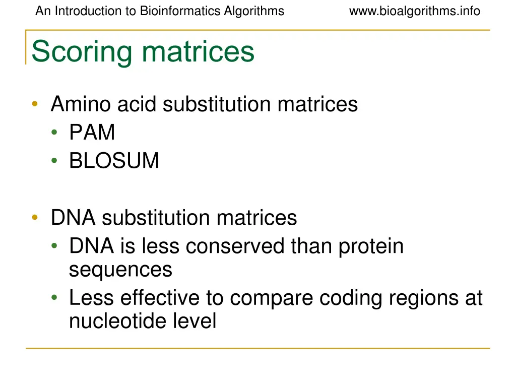 an introduction to bioinformatics algorithms 32