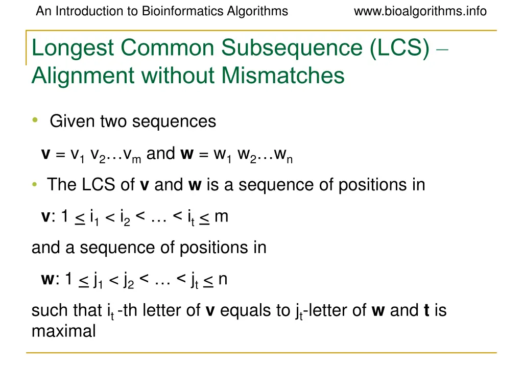 an introduction to bioinformatics algorithms 8