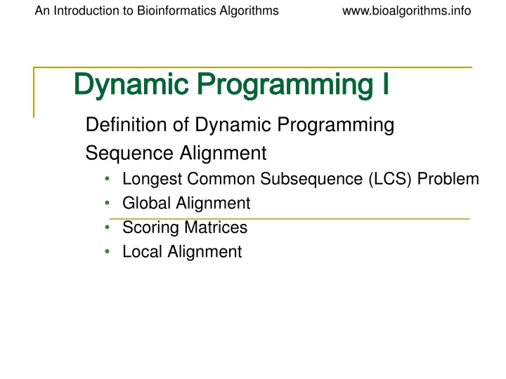 an introduction to bioinformatics algorithms