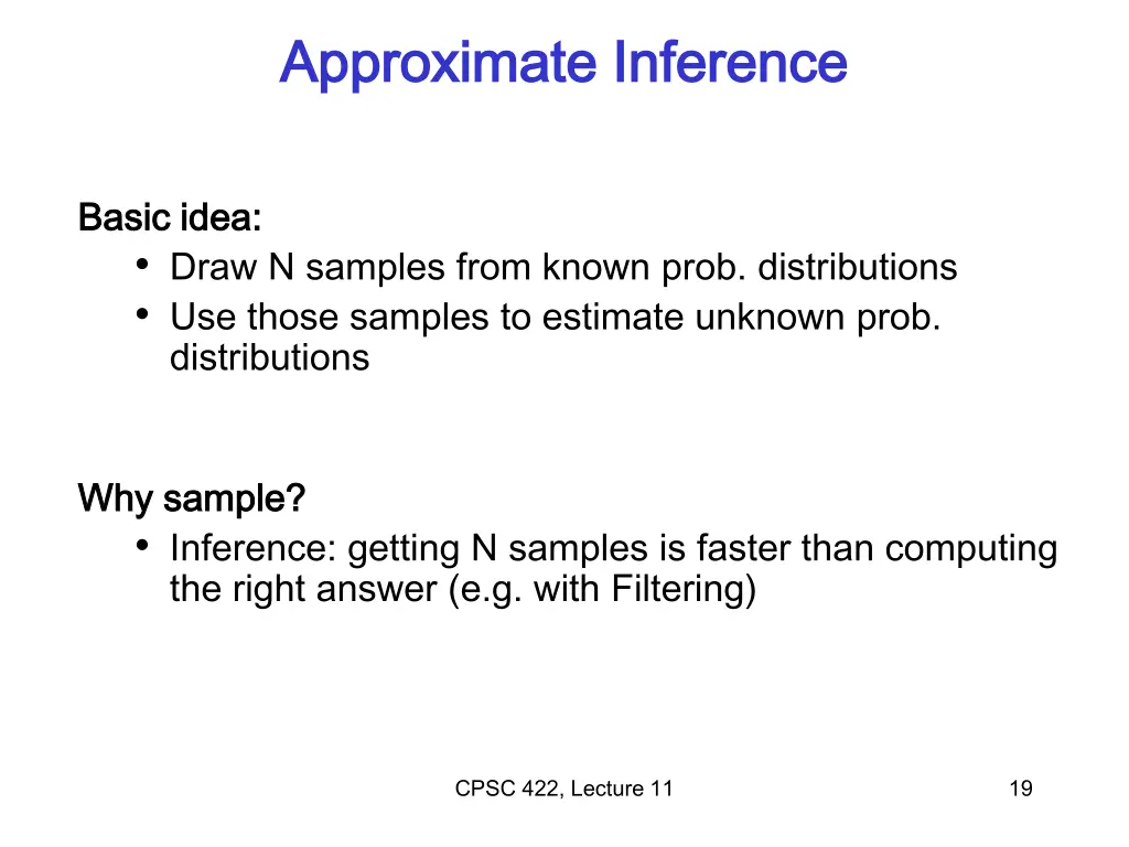 approximate inference approximate inference