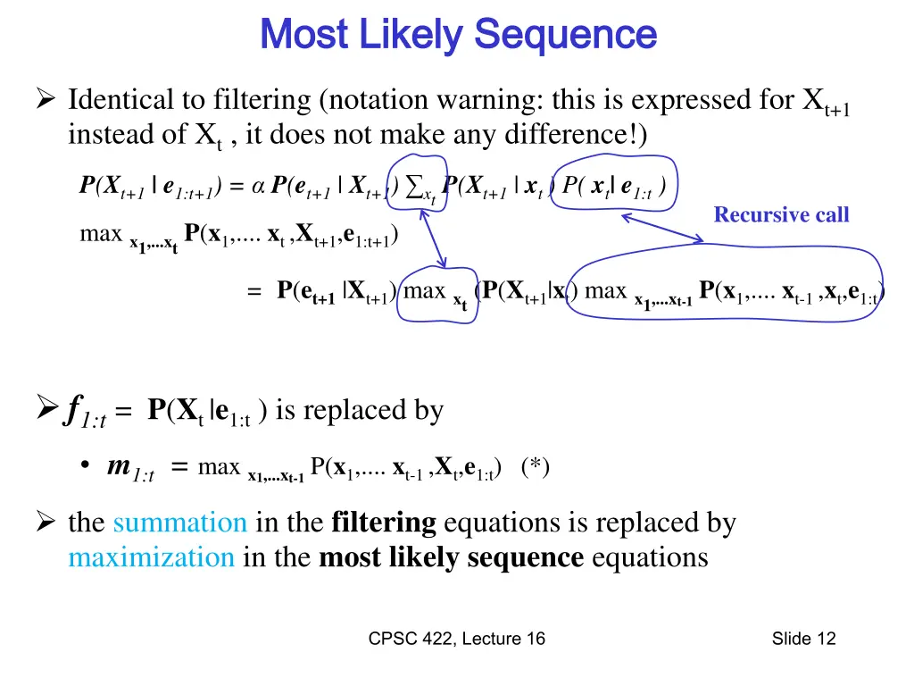 most likely sequence most likely sequence 1