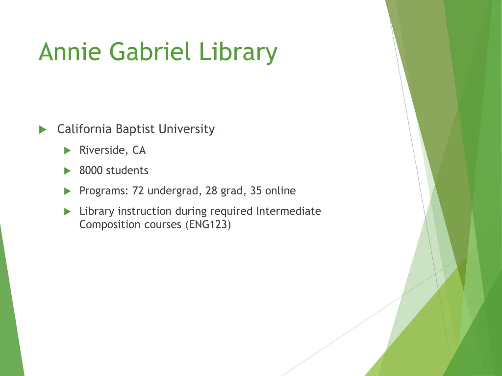 annie gabriel library