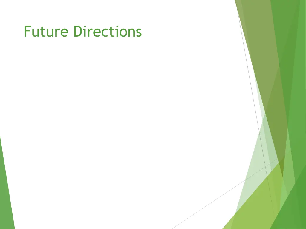 future directions
